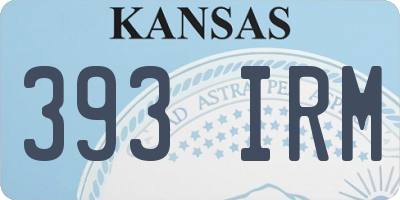KS license plate 393IRM