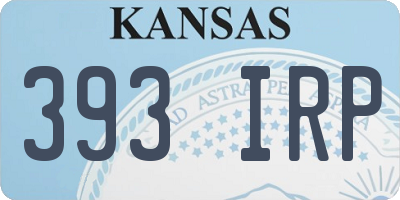 KS license plate 393IRP