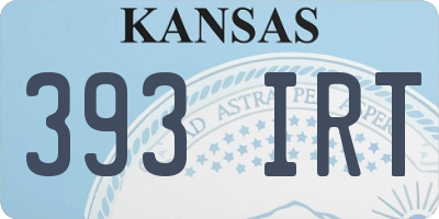 KS license plate 393IRT