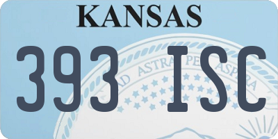 KS license plate 393ISC