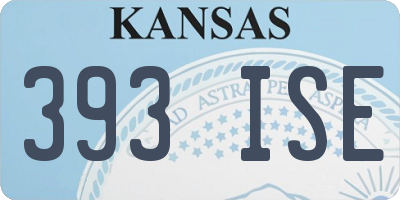 KS license plate 393ISE