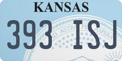 KS license plate 393ISJ