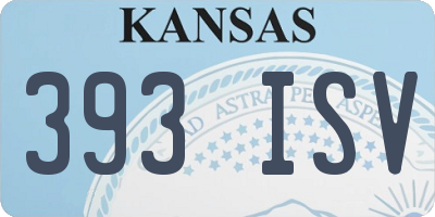 KS license plate 393ISV