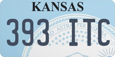 KS license plate 393ITC