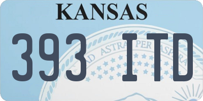 KS license plate 393ITD