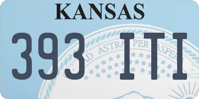 KS license plate 393ITI