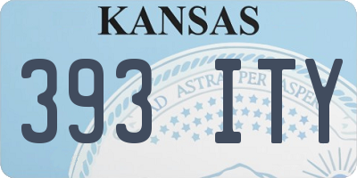 KS license plate 393ITY