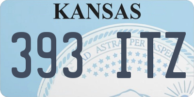 KS license plate 393ITZ