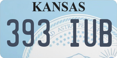 KS license plate 393IUB