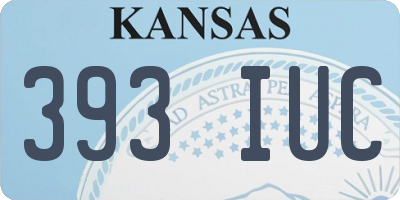 KS license plate 393IUC