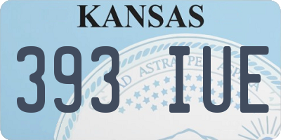 KS license plate 393IUE