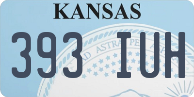KS license plate 393IUH
