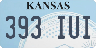 KS license plate 393IUI
