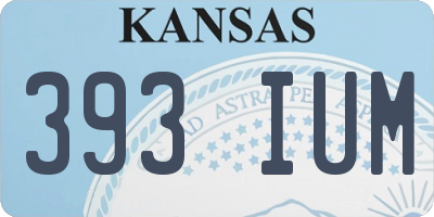 KS license plate 393IUM