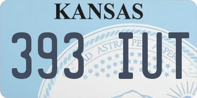 KS license plate 393IUT