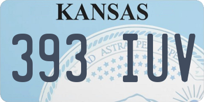 KS license plate 393IUV