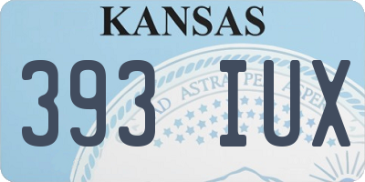 KS license plate 393IUX