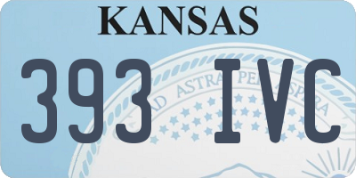 KS license plate 393IVC