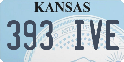 KS license plate 393IVE