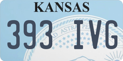 KS license plate 393IVG