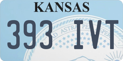 KS license plate 393IVT