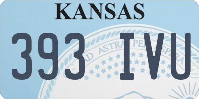 KS license plate 393IVU