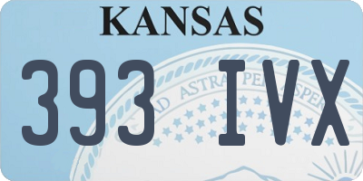 KS license plate 393IVX