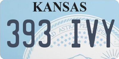 KS license plate 393IVY