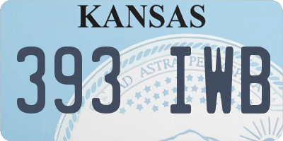 KS license plate 393IWB
