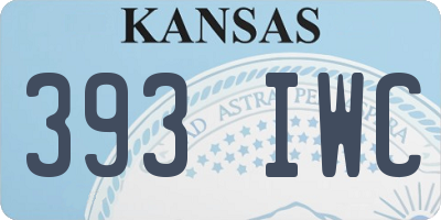KS license plate 393IWC