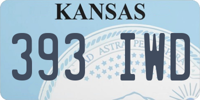 KS license plate 393IWD