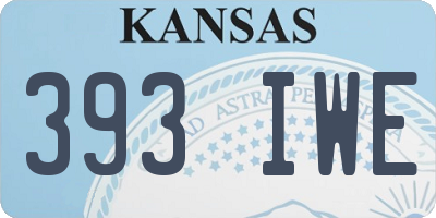KS license plate 393IWE