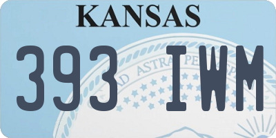 KS license plate 393IWM