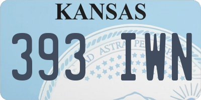 KS license plate 393IWN
