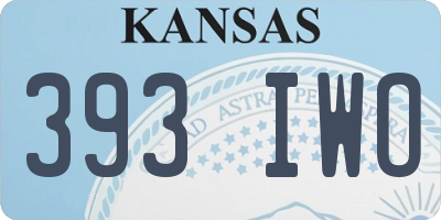 KS license plate 393IWO