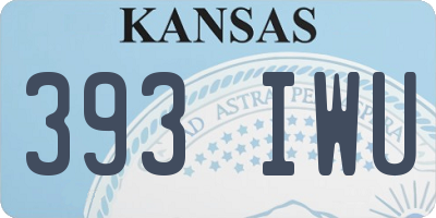 KS license plate 393IWU