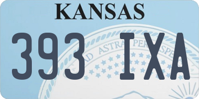 KS license plate 393IXA
