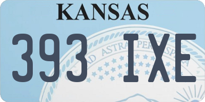 KS license plate 393IXE