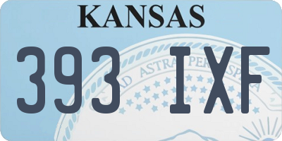 KS license plate 393IXF