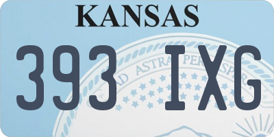 KS license plate 393IXG