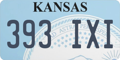 KS license plate 393IXI