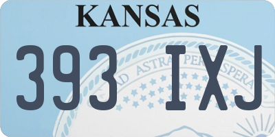 KS license plate 393IXJ