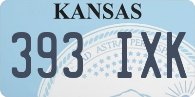 KS license plate 393IXK
