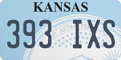 KS license plate 393IXS