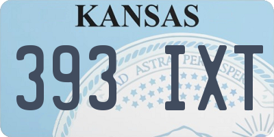 KS license plate 393IXT