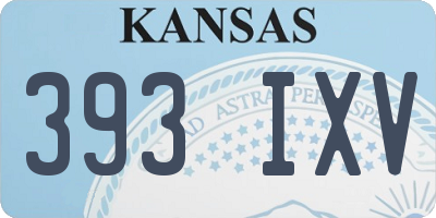 KS license plate 393IXV