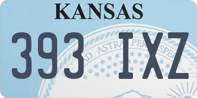 KS license plate 393IXZ