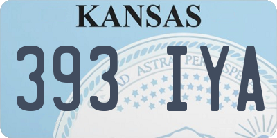 KS license plate 393IYA