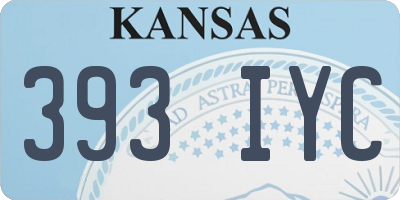 KS license plate 393IYC