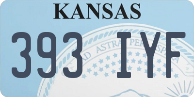 KS license plate 393IYF